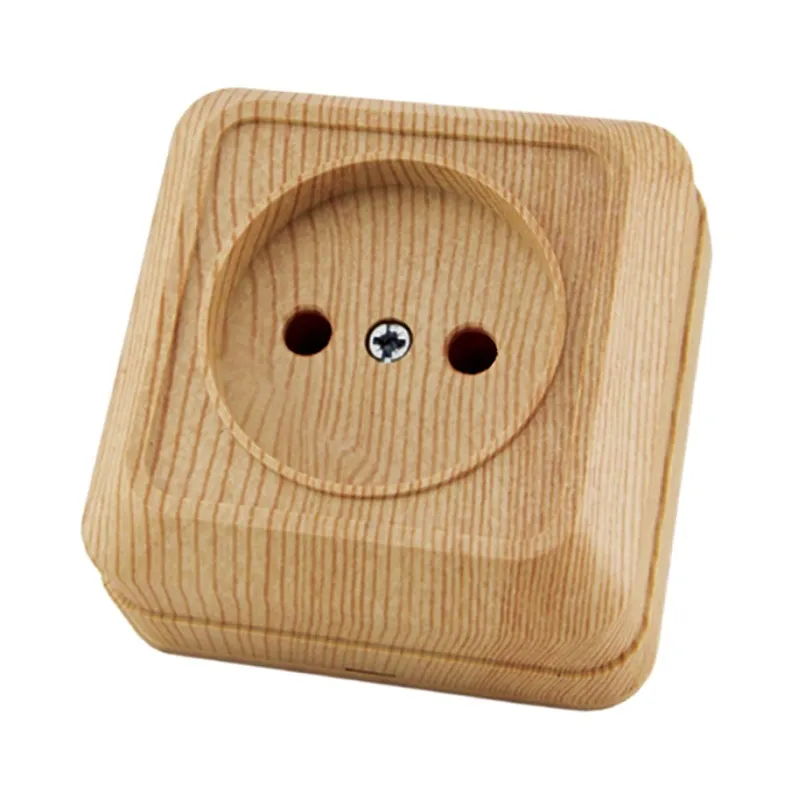 Розетка 1 ОП без заземления Ладога 10А сосна 1801-0049