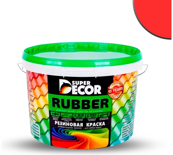 краска резин Super decor 3кг №05 алые паруса