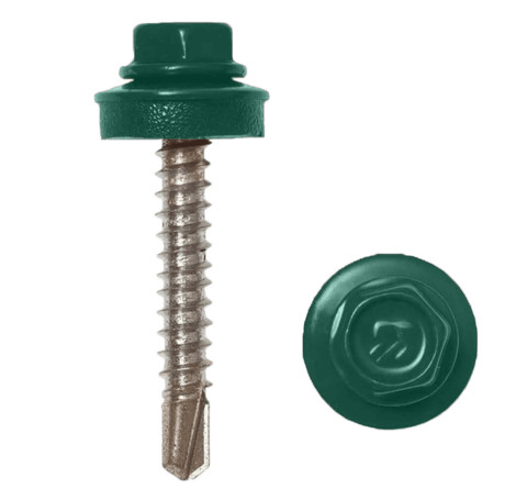 Саморез кровельный 5.5*19 зеленый (300шт) Стр-Метиз