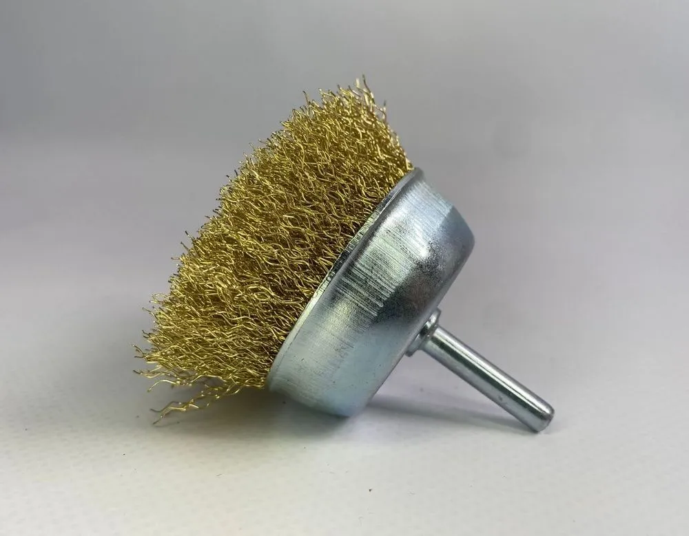 Щетка-крацовка 50мм для дрели чашка-шпилька 0.6мм Золдер -600-0650