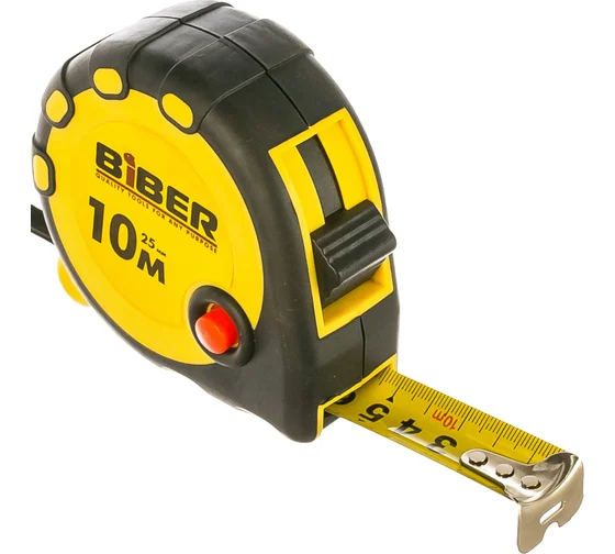 рулетка 10м*25мм Бибер Стандарт 40095 267