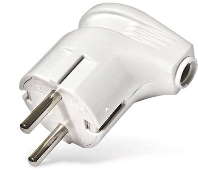 Вилка 16А с заземлением угловая UNIVersal