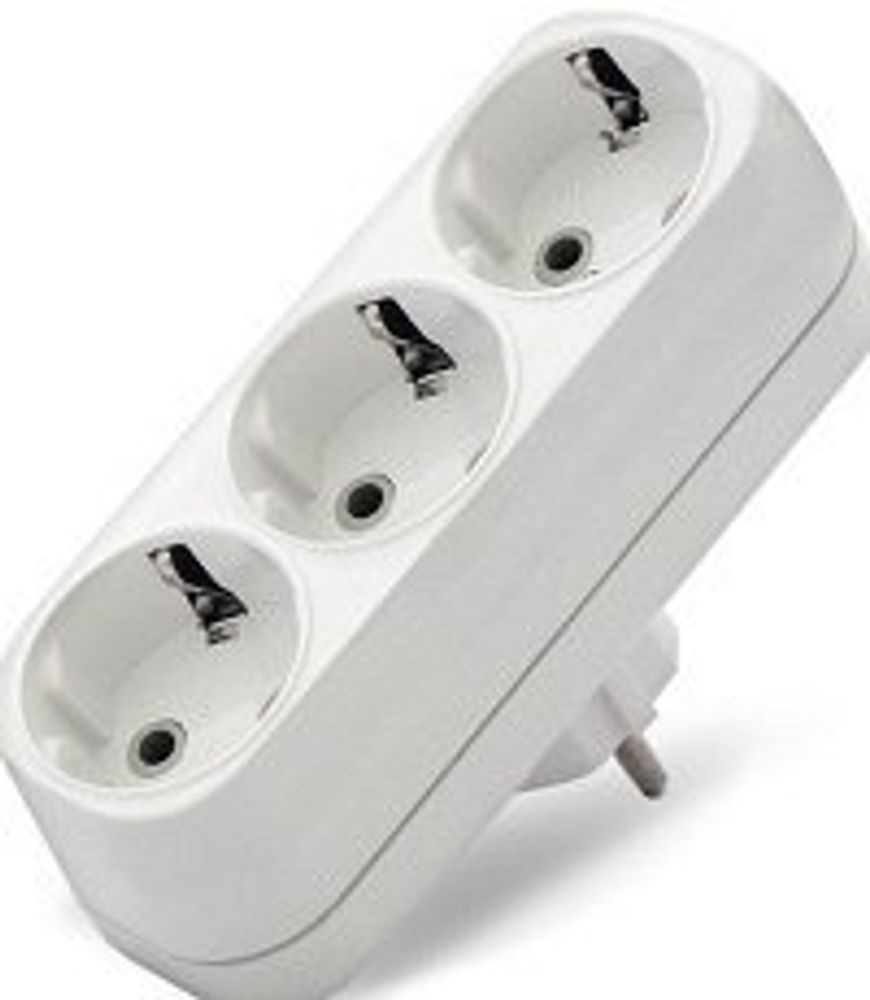 тройник-развет 3гн 16А плоск А203 Юнивер 162117