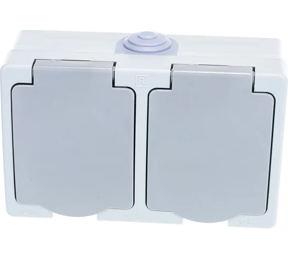 розетка 2 ОП с\заз 16А гориз сер з\ш Аллегро211747