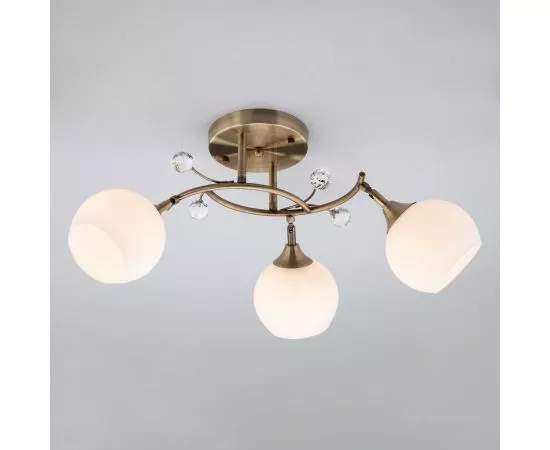 Люстра Sharon 3*40W 63*27см прозрачная белая 714647