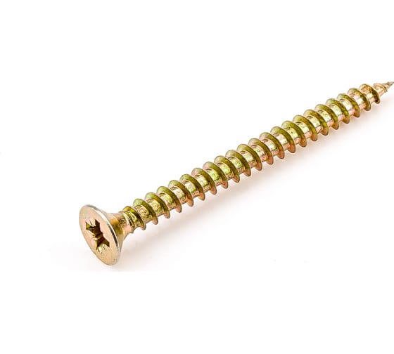 Саморез универсальный 6.0*80 желтый (75шт) Строй-Метиз 