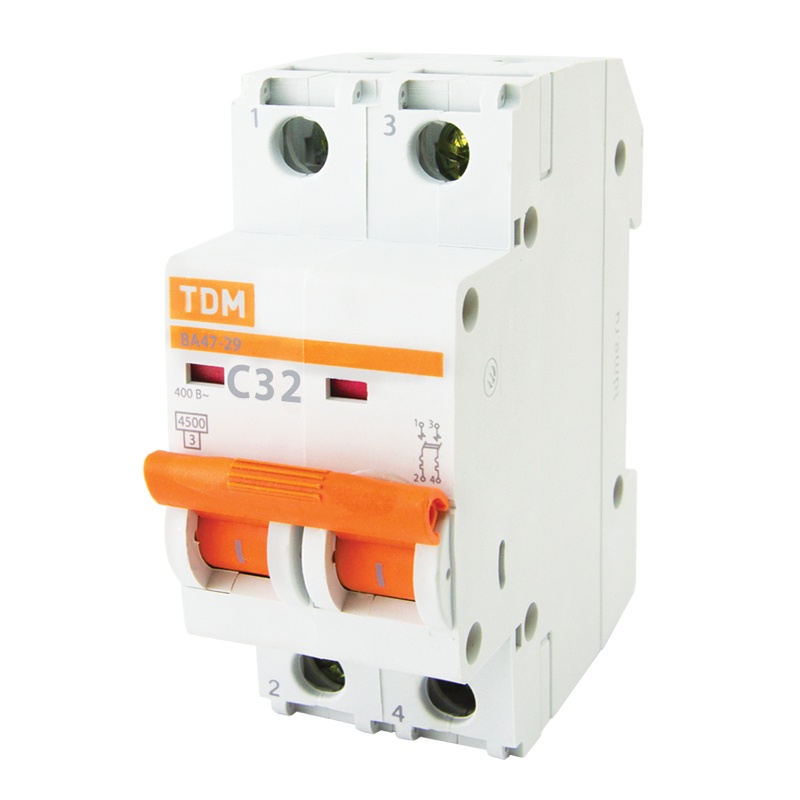 Автомат-выключатель ВА 47-29 32А 2полюс ТДМ 056745