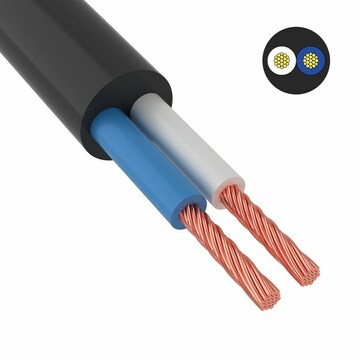 Провод ПВС 2*1.5 черный 