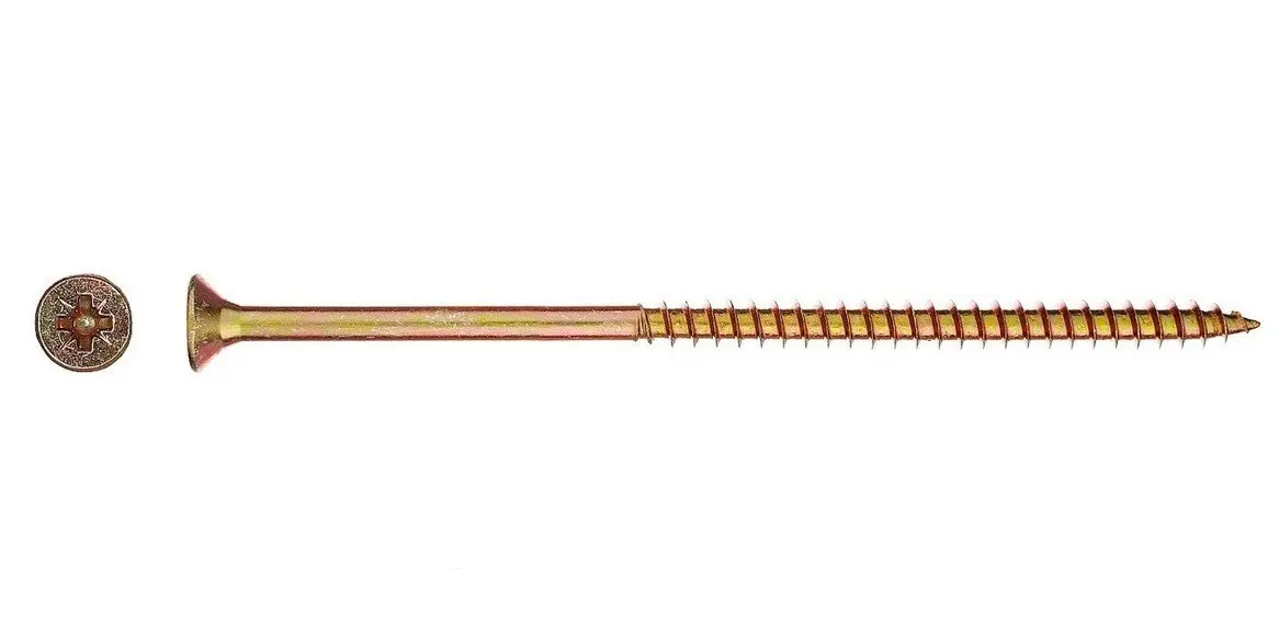 Саморез универсальный 4.0*50 желтый (200шт) Строй-Метиз 