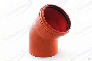 Отвод наружный 110мм\45град оранж РТП 11646 