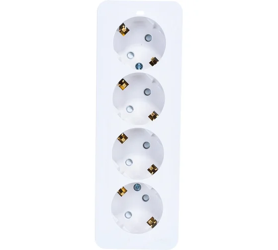 розетка 4 ОП с\заз Бланка 16А з\ш антрацит 011416