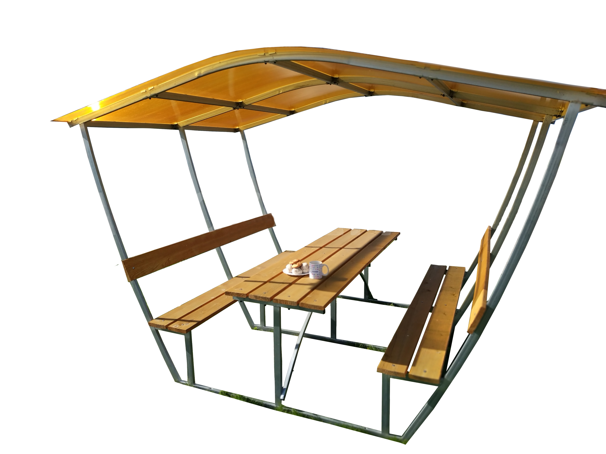 Беседка каркас без поликарбоната 200*200см в215см Тюльпан