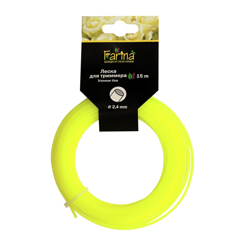 Леска для триммера 2.4мм 15м круг Фарина 93355