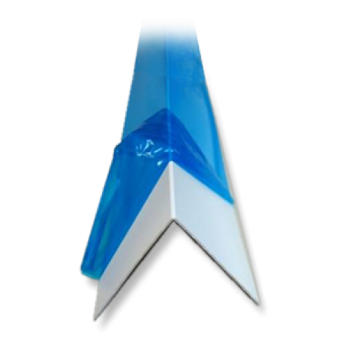 Уголок отделочный ПВХ 3000*60*60мм белый в защитной пленке