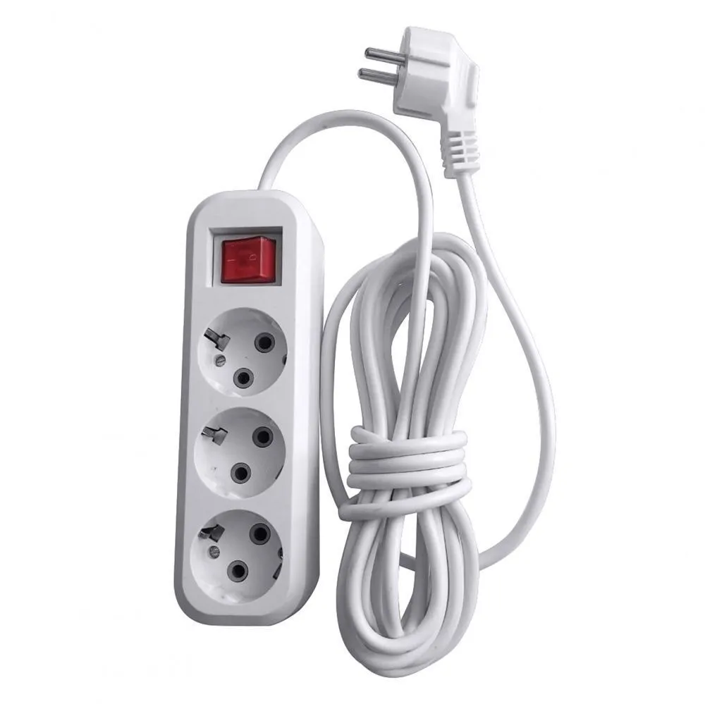 Удлинитель 5 метров 3 гнезда с заземлением STEKKER 39199 