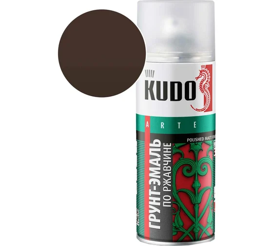 грунт-эмаль аэроз п\рж Кудо 520мл Шоколад