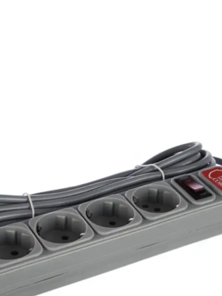 Сетевой фильтр 5 гнезд с заземлением 1.95м РС 11130