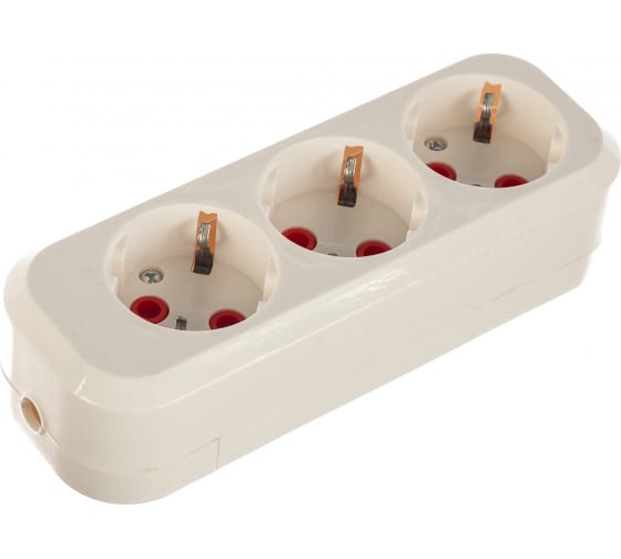 Розетка 3 ОП с заземлением разборная STEKKER 16А 39011 