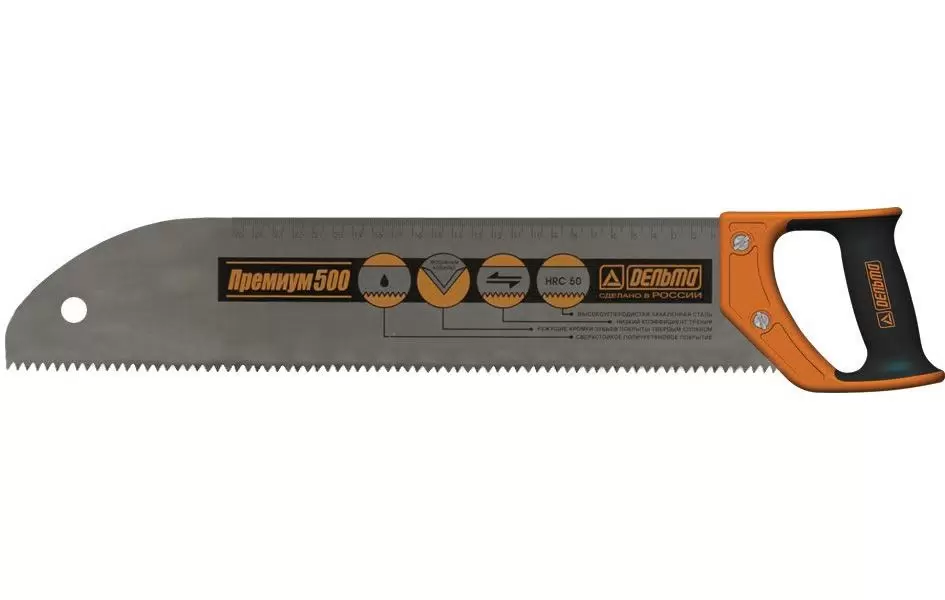 Ножовка по дереву 500мм Дельта Премиум шаг 4,5мм 