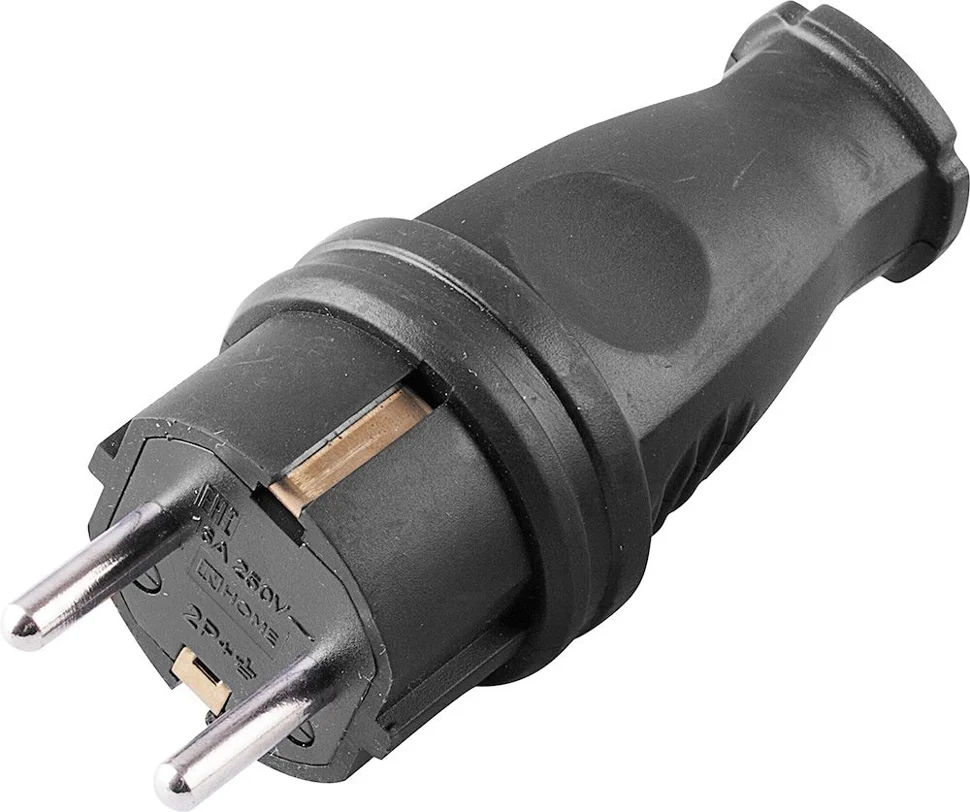 Вилка 16А с заземлением STEKKER