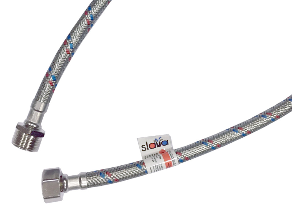 Подводка для воды в\н 1\2-60см стал\гайка Slava 