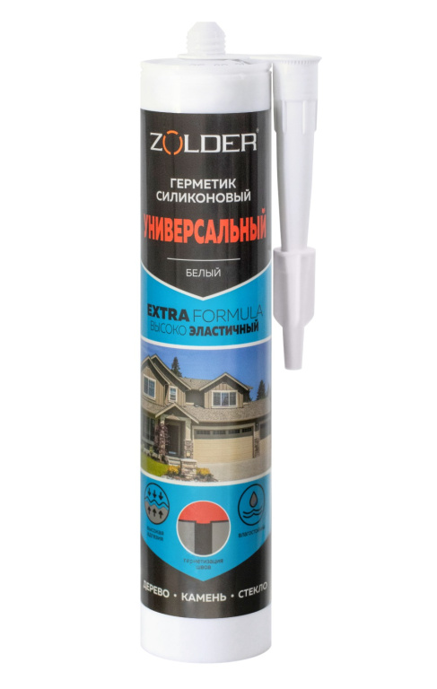 Герметик силиконовый Zolder универсальный белый 280мл 