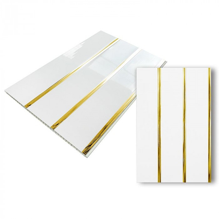 Панель ПВХ 0.24*3м 3п золото выпуклая Софитто 