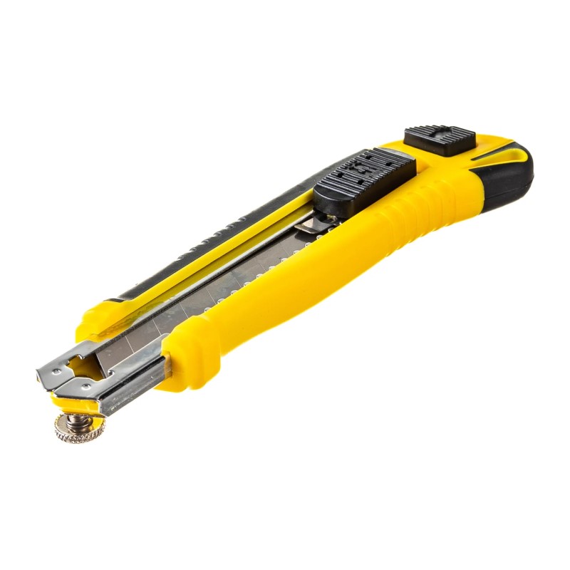 нож строит 18мм усилен+3лезв с\фикс Бибер 50119