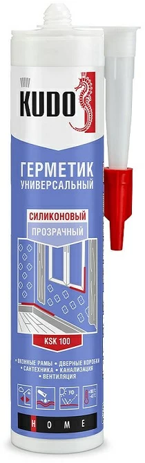 Герметик силиконовый Kudo универсальный прозрачный 280мл 