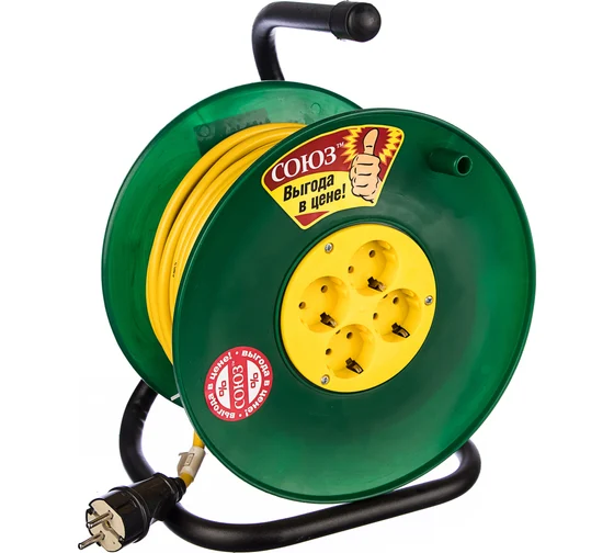 удлинитель 30м\4р на катуш 2700Вт Союз 161410