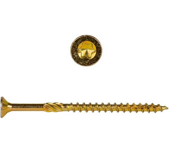 саморез констр самозен Torx 6*70 желт 75шт