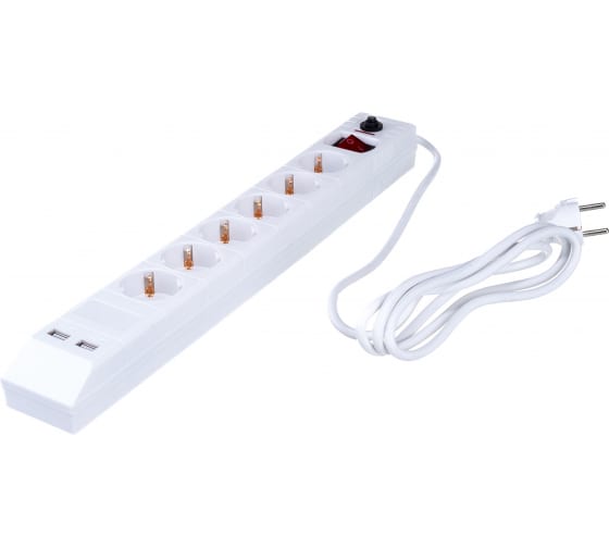 Сетевой фильтр 6 гнезд с заземлением 1.8м Navigator NSP-06-180