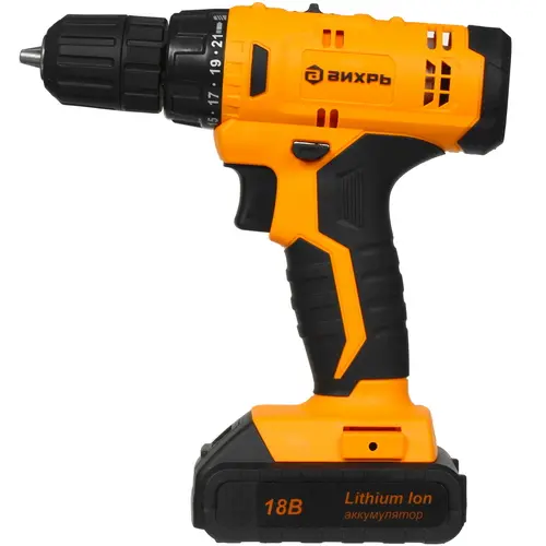 Дрель-шуруповерт аккумуляторный ДА-18Л-2К Вихрь 18094 