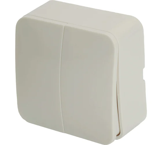 выключ 2-клав ОП 10А София белый 49289