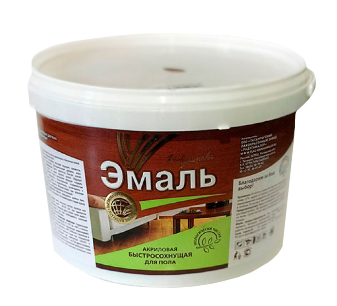 Эмаль РАДУГА д\пола быс\сох алк\ур 0.9 жел-коричневая