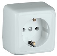 розетка 1 ОП с\заз с\кр Альфа 16А бел 192995