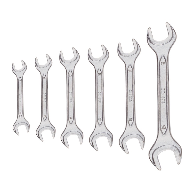 Набор ключей рожковых-гаечных 6-19мм (6шт) Бибер 90621