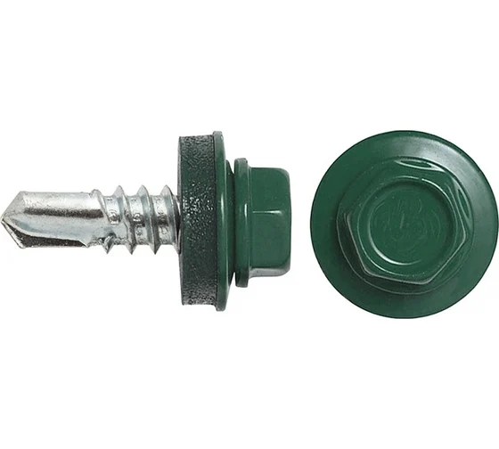 саморез кров 4.8*28 зелен\6005\ (300шт) СВФС