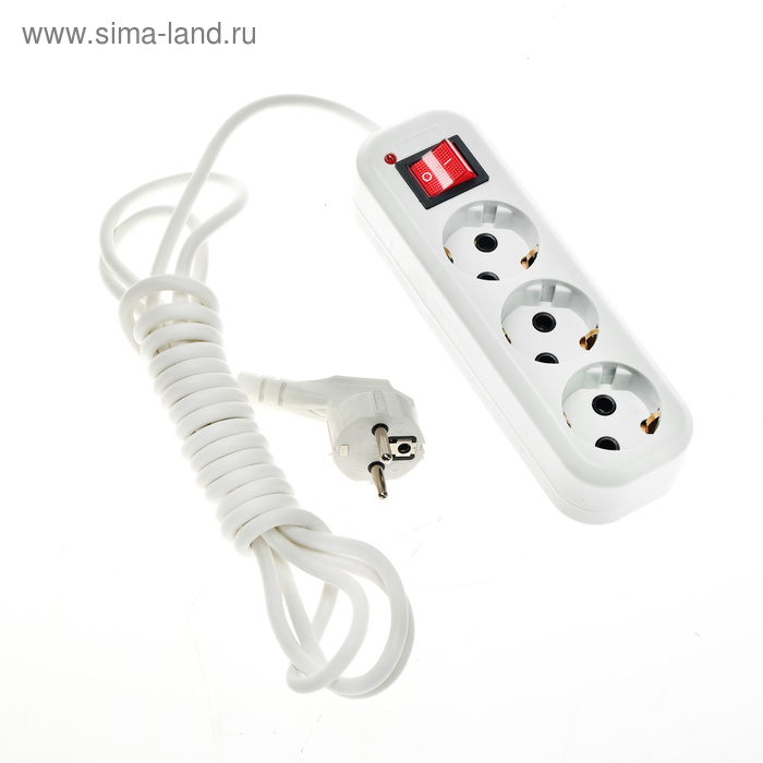 Удлинитель 3 метра 3гнезда без заземления V.I-TOK 6А 