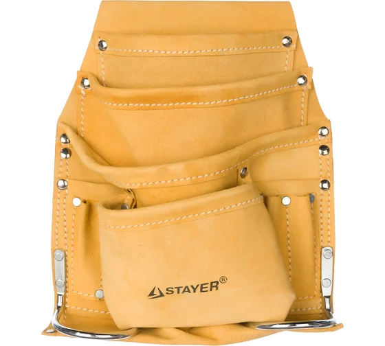 Сумка для инструментов кожаный пояс 8 карманов Stayer 38505