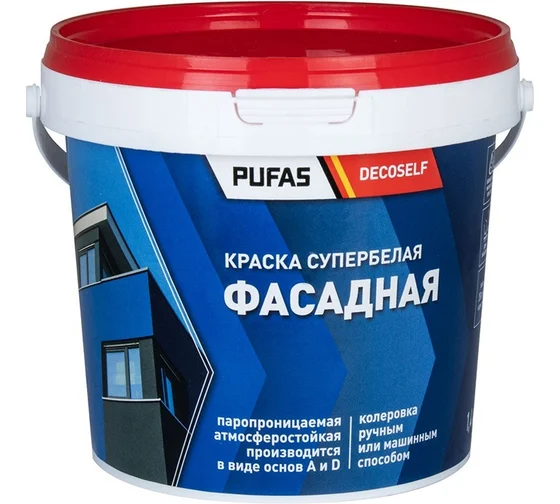 краска Пуфас Decoself фас\морз бел осн-А 1.4кг