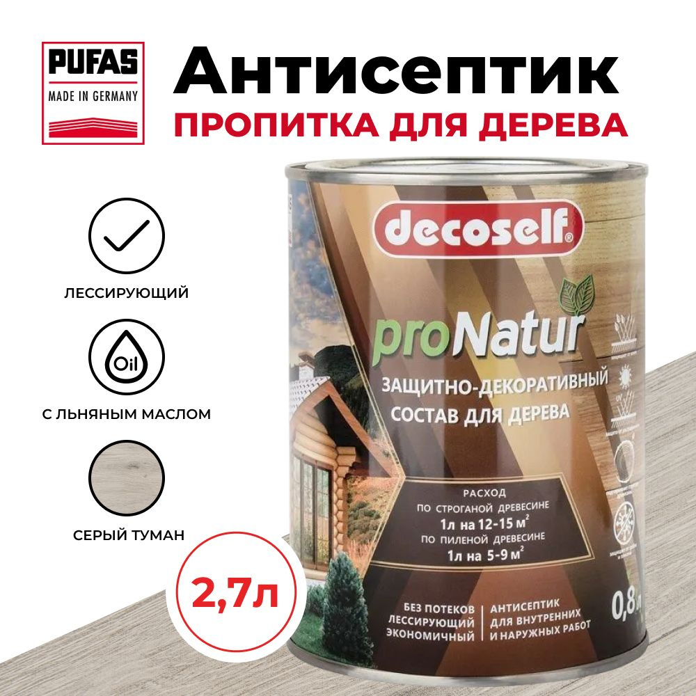 антисептик Пуфас ProNatur 0.8 серый туман