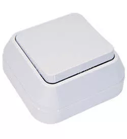 выключ 1-клав ОП makel 10А б\инд бел 45101