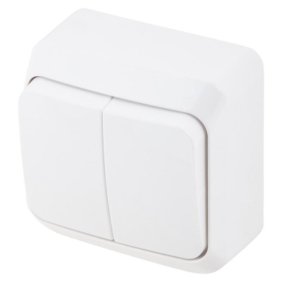 Выключатель 2-клавиши Этюд ВА10-002 белый 