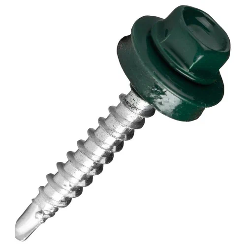 Саморез кровельный 4.8*29 зеленый (70шт) Жесть