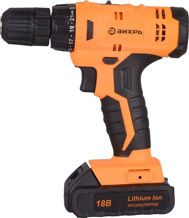 Дрель-шуруповерт аккумуляторный ДА-18Л-2КА Вихрь 