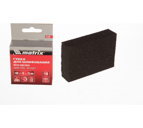 Шлифовальная губка 110*70*25 Р40 Matrix 75700