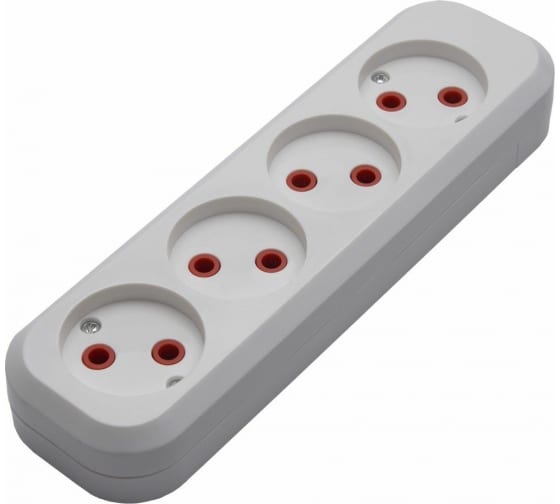 Розетка 4 ОП без заземления разборная STEKKER 10А 39009