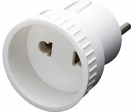 Европереходник STEKKER белый без заземления 10А