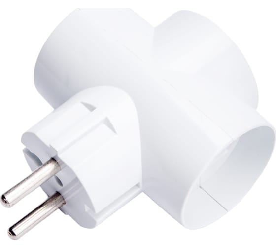 Тройник-разветвитель STEKKER с заземлением ADP10-15-20 39227